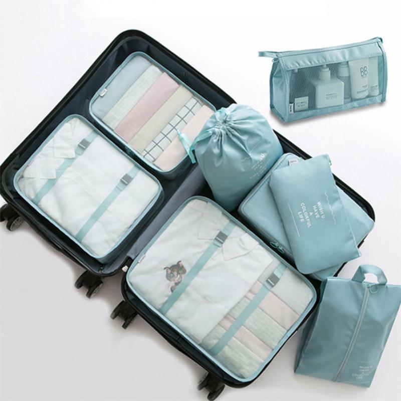 8-piece Set Luggage Divider Bag Travel Storage Clothes Underwear Shoes Organizer Packing Cube Bag - Zalixer