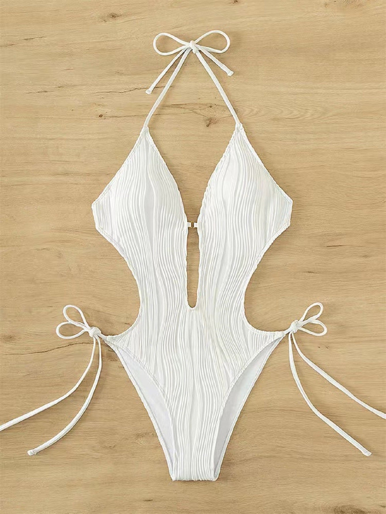 Women's Lace Up Triangle Bikini Swimsuit - Zalixer