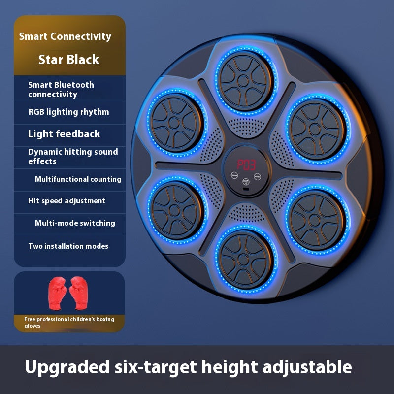 Music Boxing Machine Household With RGB Light Bluetooth-compatible Adults Mode Speed Adjustable For Indoor Kickboxing Karate Fitness Home - Zalixer