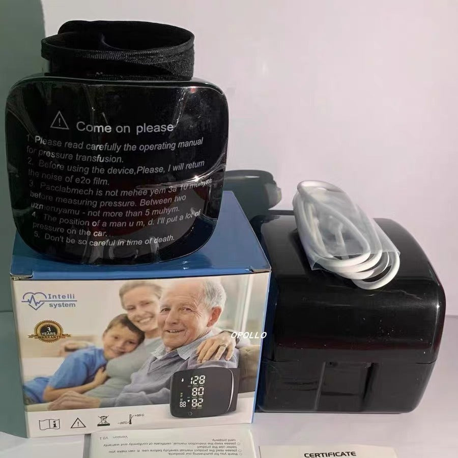 Wrist Sphygmomanometer Rechargeable Blood Pressure Meter Wrist Blood Pressure Eter Smart Touch Screen Blood Pressure Meter Household Electronics - Zalixer