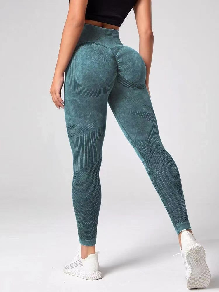 Hollow Design Seamless Leggings High Waist Hip Lifting Running Sports Fitness Yoga Pants Fashion Womens Clothing - Zalixer