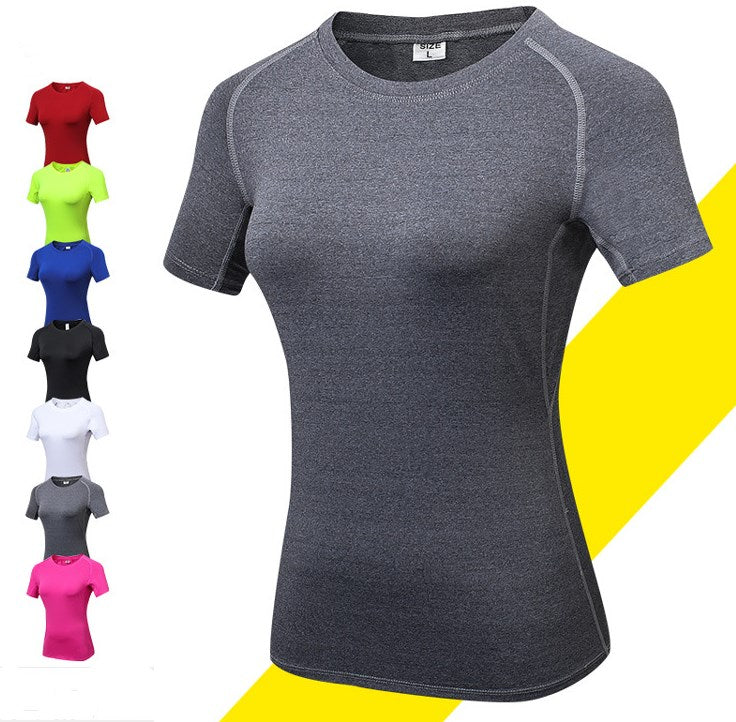 Womens Quick Dry Compression Training Yoga T-Shirts - Zalixer