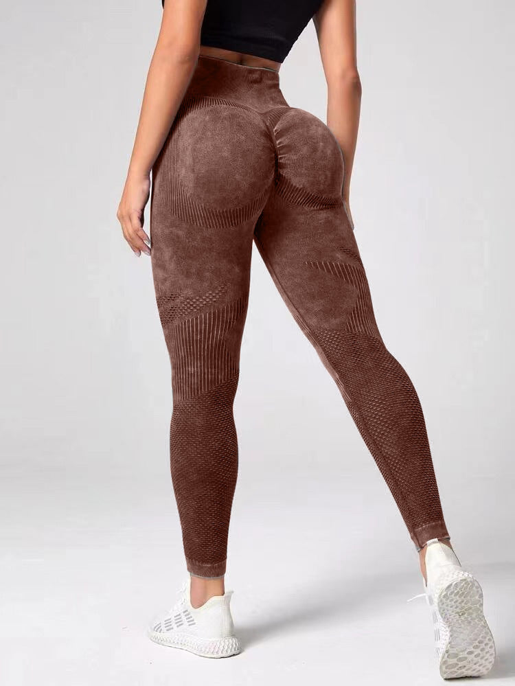 Hollow Design Seamless Leggings High Waist Hip Lifting Running Sports Fitness Yoga Pants Fashion Womens Clothing - Zalixer
