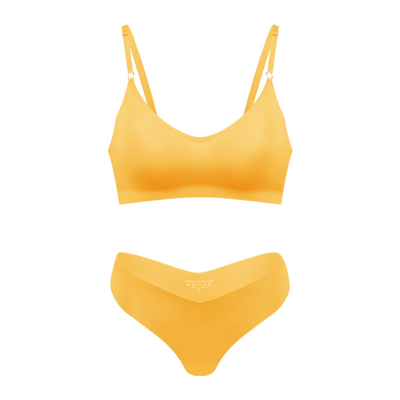 Women's V-neck Breathable Underwear Bra Panties Set - Zalixer