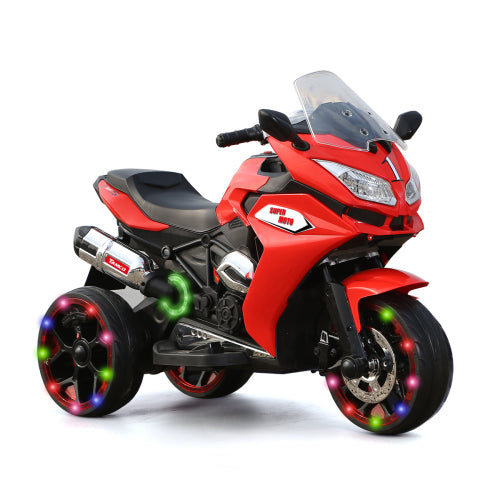 12V Kids Electric Motorcycle ,ride On Motorcycle,Three Lighting Wheels Kids Electric Toys Boys Girls Motorcycle, Children Battery Motor Bikes Rechargeable 3 Wheels Ride On Electric Motorcycle