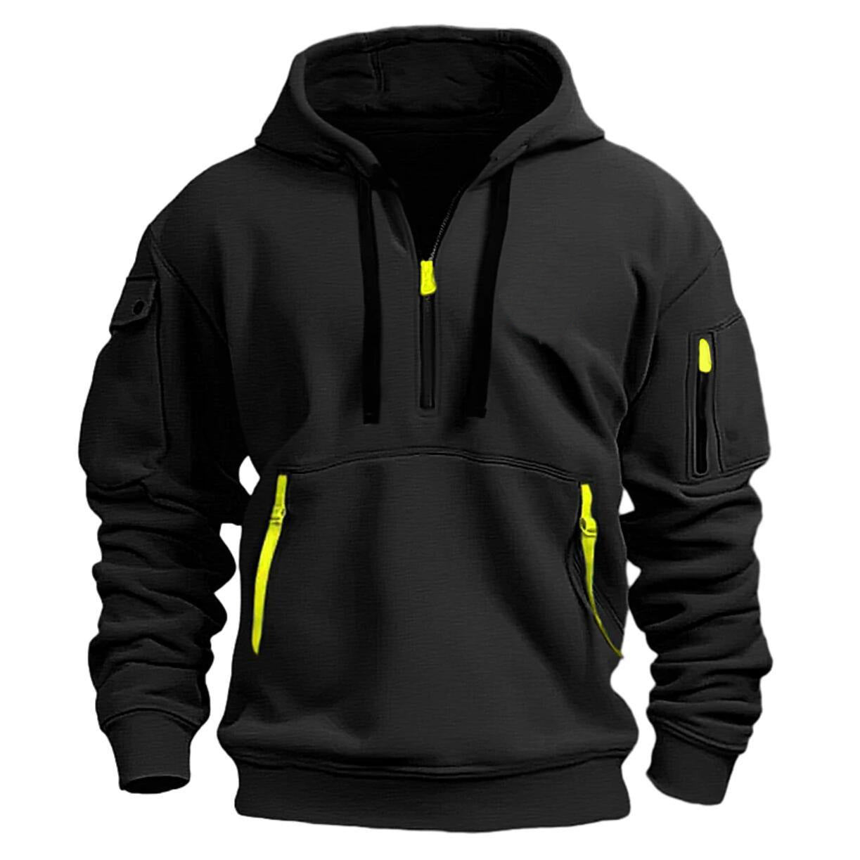 Men's Cotton Dropped Shoulder Hooded Sweatshirt Plus Size Loose