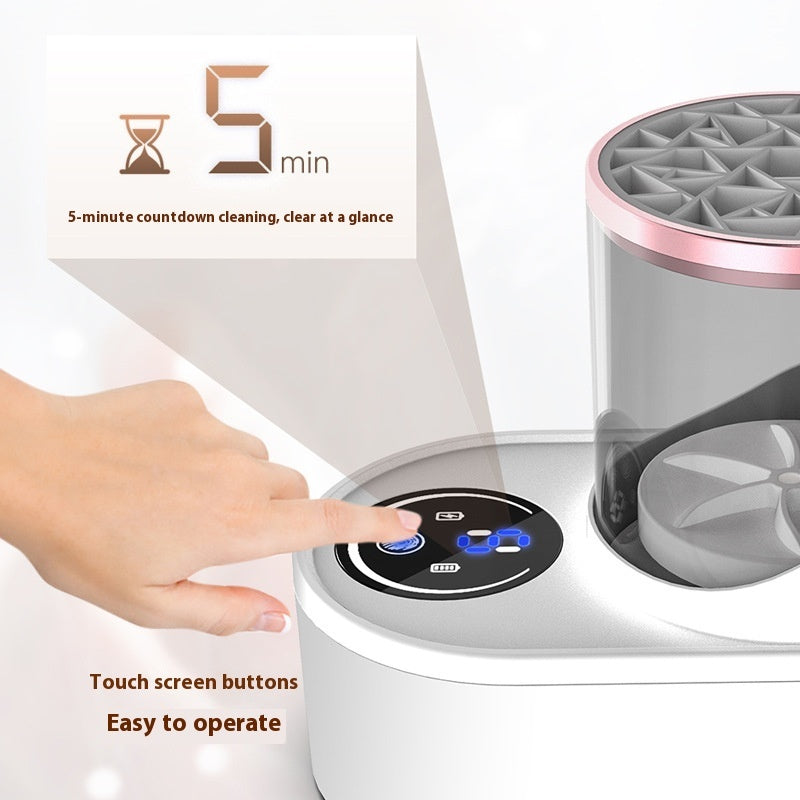 Electric Makeup Brush Cleaner Rechargeable Makeup Brushes Cleaning Tool Automatic Makeup Brush Cleaning Stand Device - Zalixer