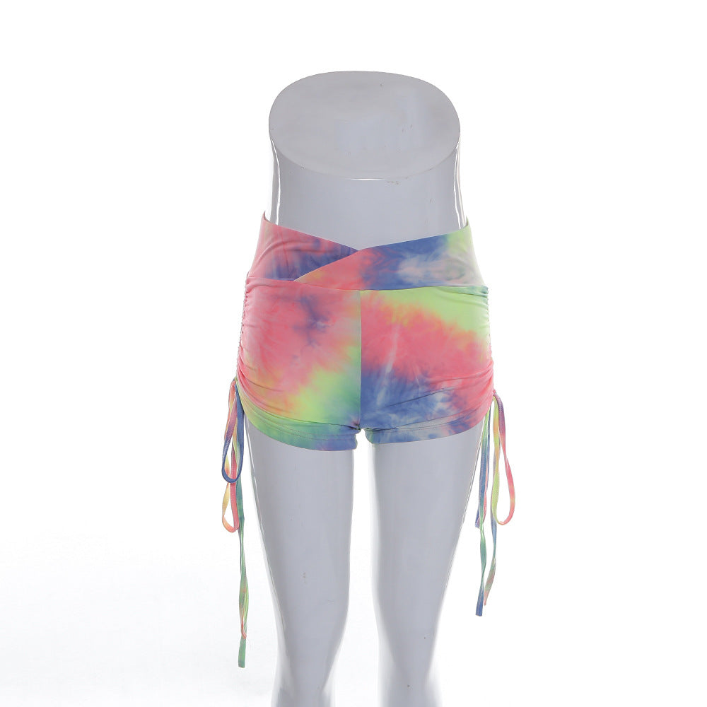 Tie-dye drawstring shorts - Zalixer
