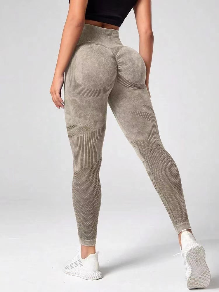 Hollow Design Seamless Leggings High Waist Hip Lifting Running Sports Fitness Yoga Pants Fashion Womens Clothing - Zalixer