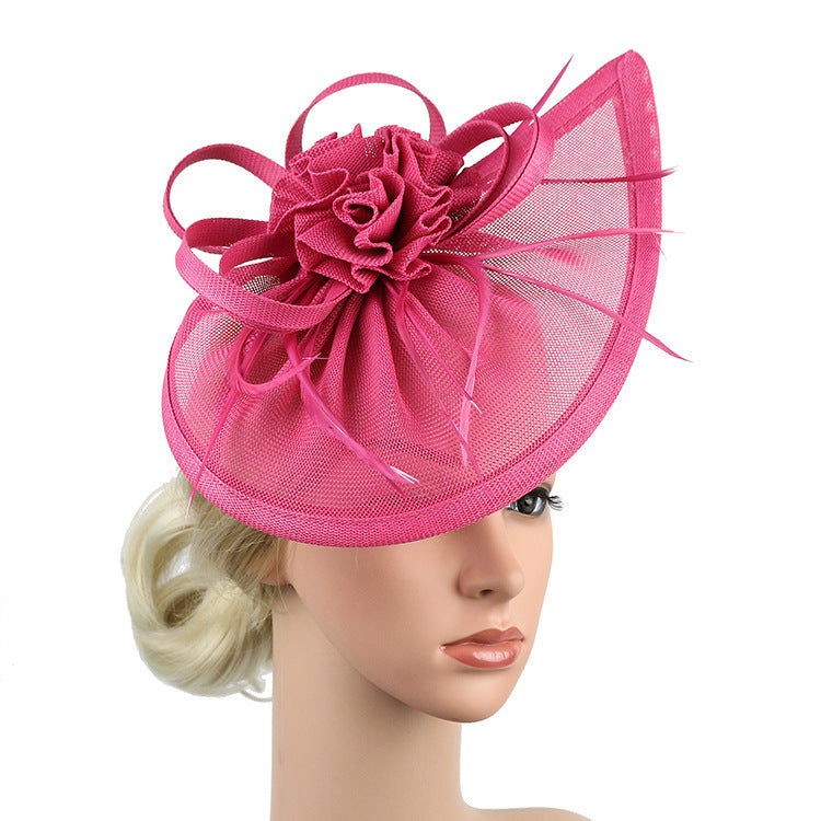Linen Horse Racing Top Hat Hair Accessories - Zalixer