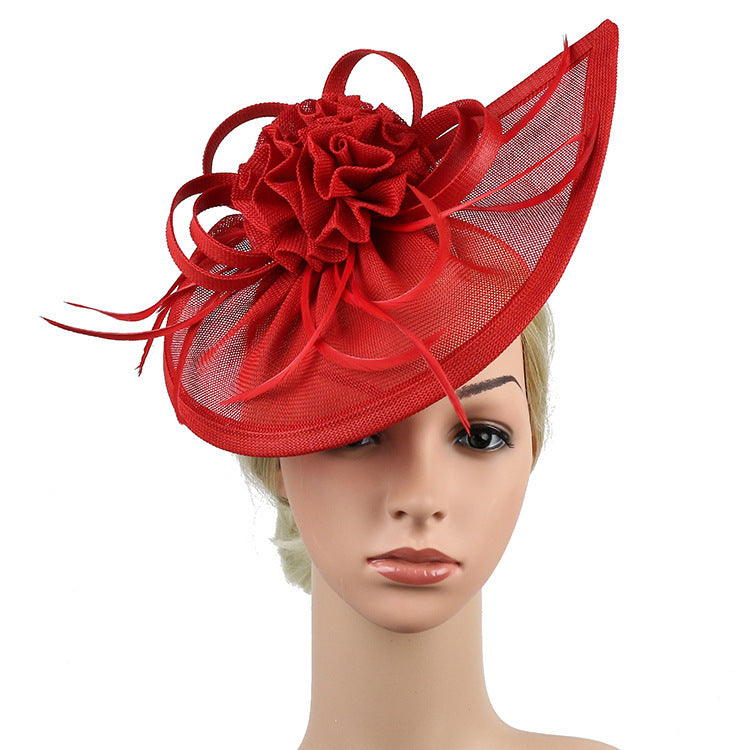 Linen Horse Racing Top Hat Hair Accessories - Zalixer