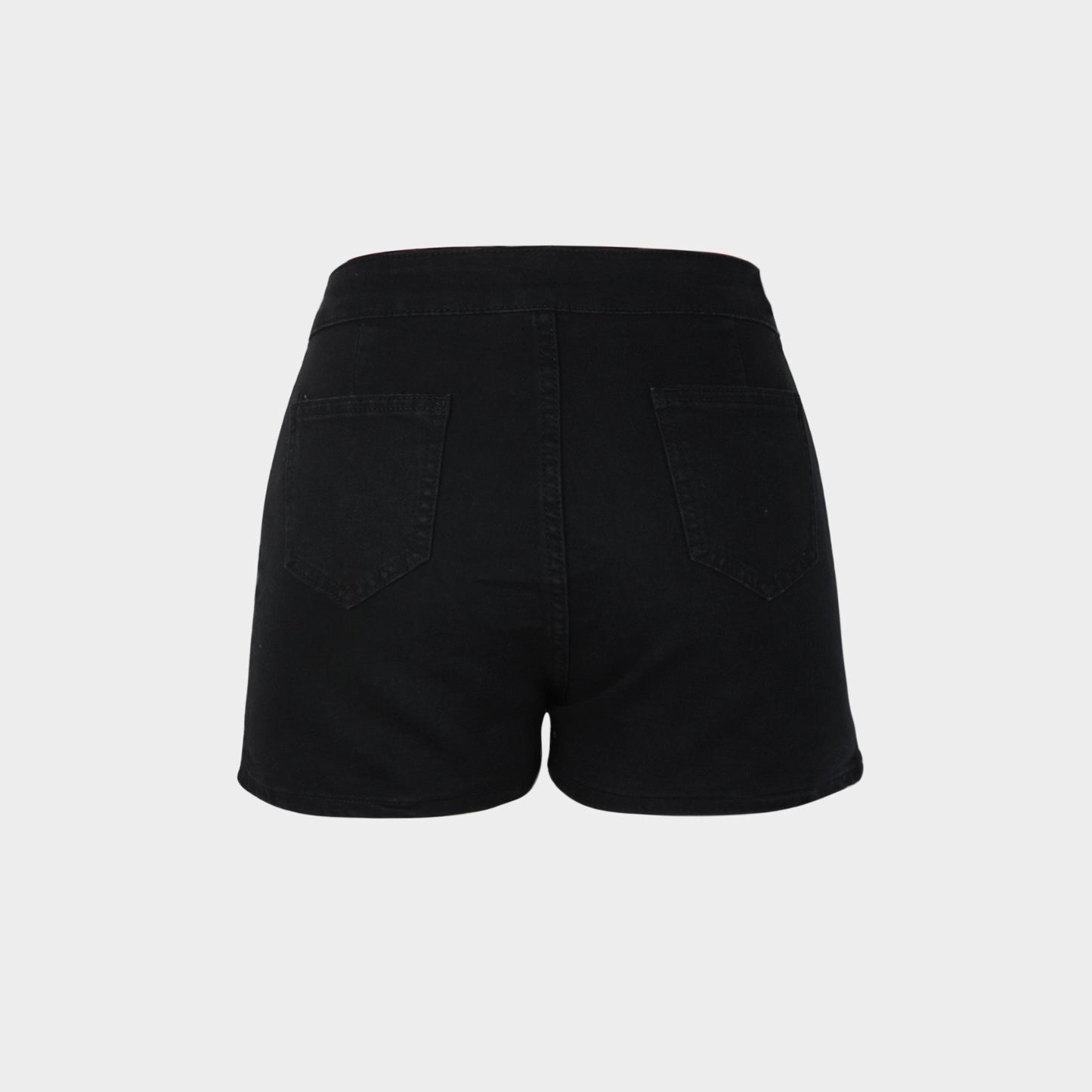 Womens Stylish Form-fitting High-waisted American-style Denim Shorts - Zalixer