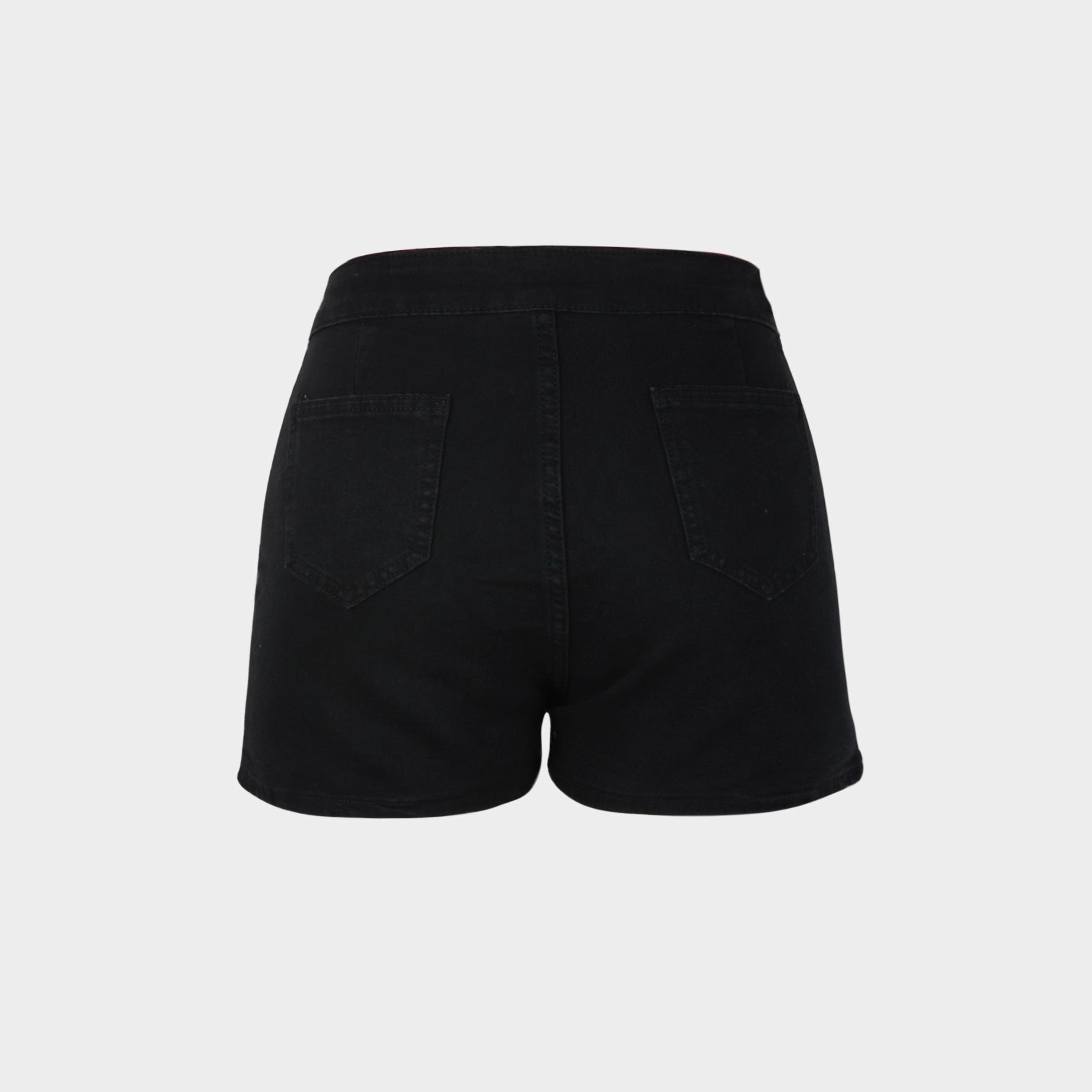 Womens Stylish Form-fitting High-waisted American-style Denim Shorts - Zalixer