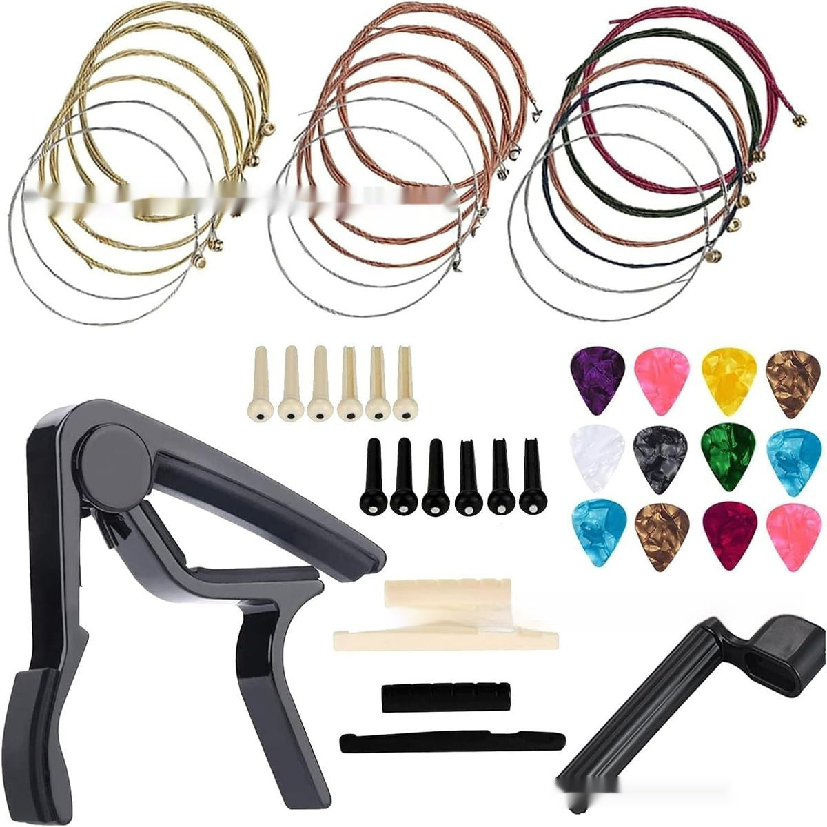 Guitar Accessories Suit Pick String Nail Pillow - Zalixer