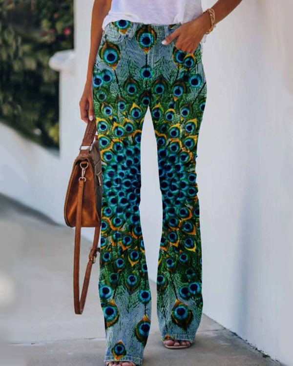 Womens Casual 3D patterned Jeans - Zalixer