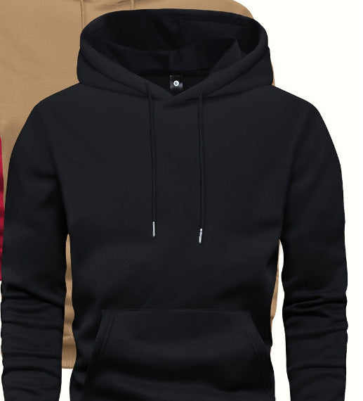 Men's Solid Color Hoodie With Pocket