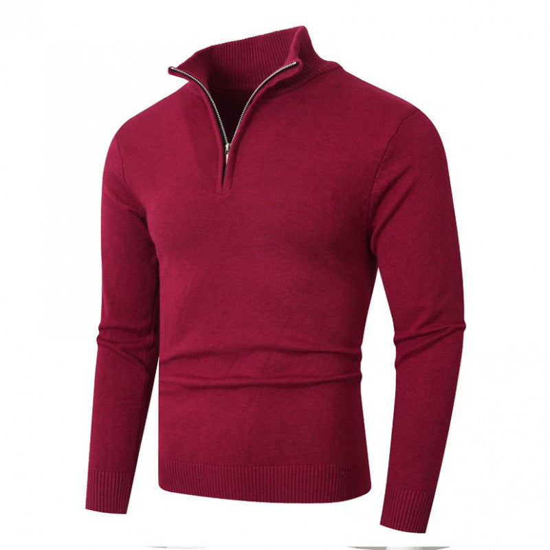 Fleece-lined Men's Plus Size Zipper Sweater - Zalixer