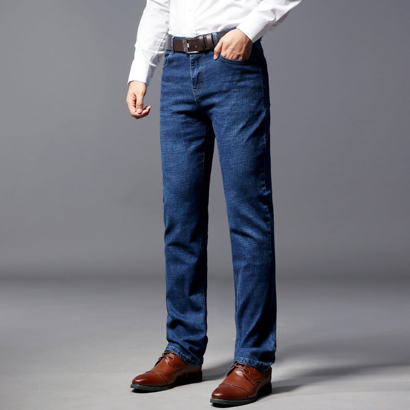 Men's straight loose jeans