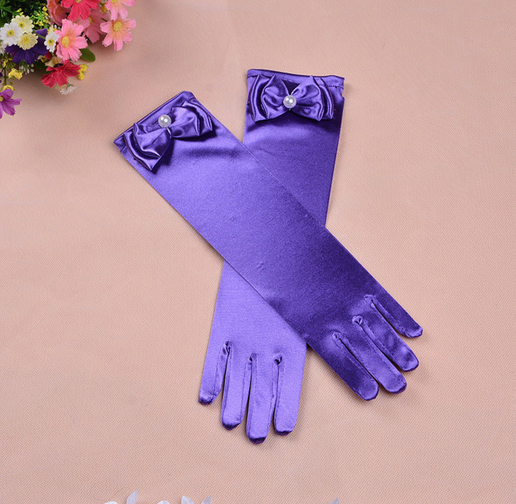 Mid Length Girls Wedding Gloves Accessories - Zalixer