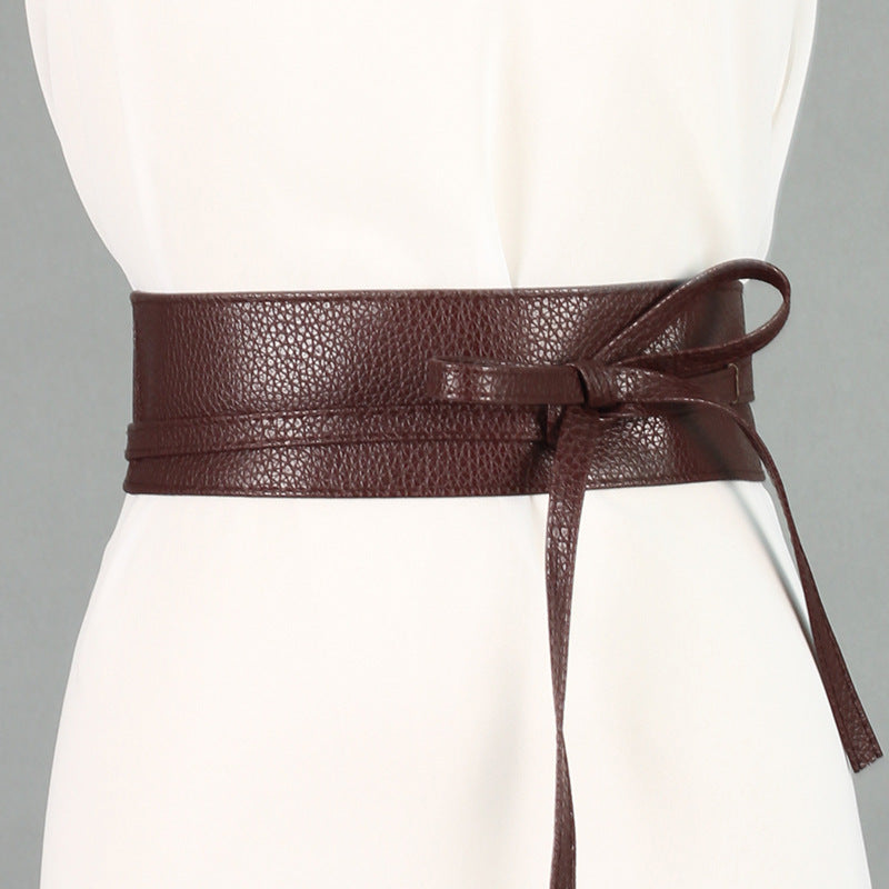 Dress Belt Ladies Clothing Accessories Wide Ribbon Bow - Zalixer