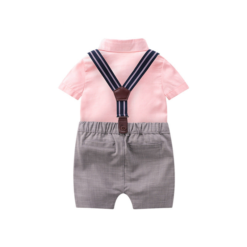Baby gentleman suit summer short-sleeved baby clothes - Zalixer