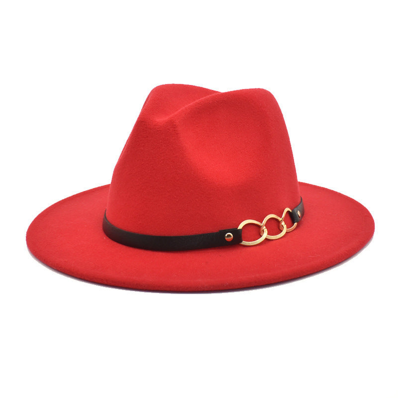 Women's Woolen Top Hat Belt Accessories - Zalixer
