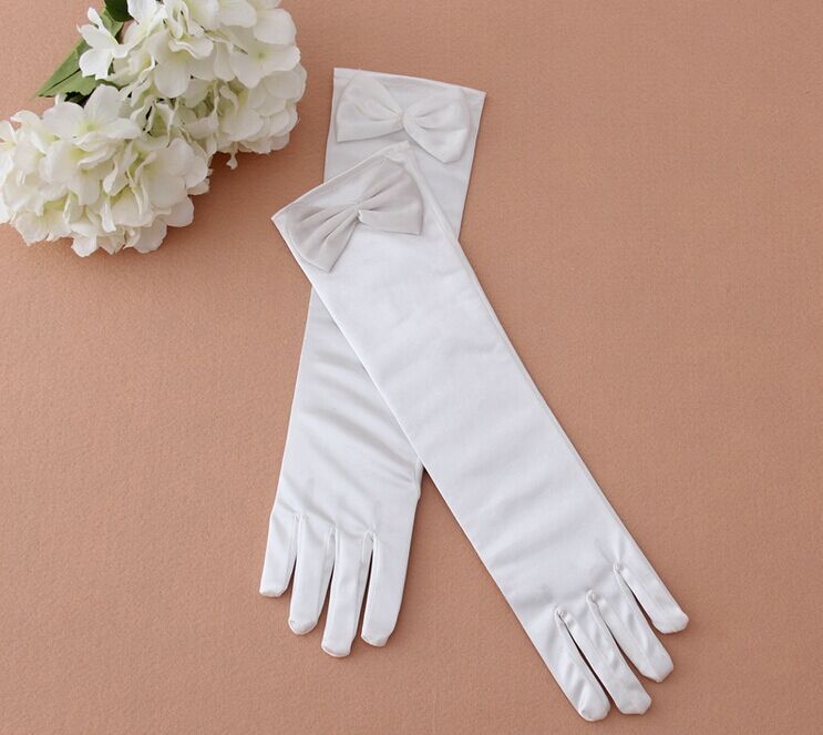 Mid Length Girls Wedding Gloves Accessories - Zalixer