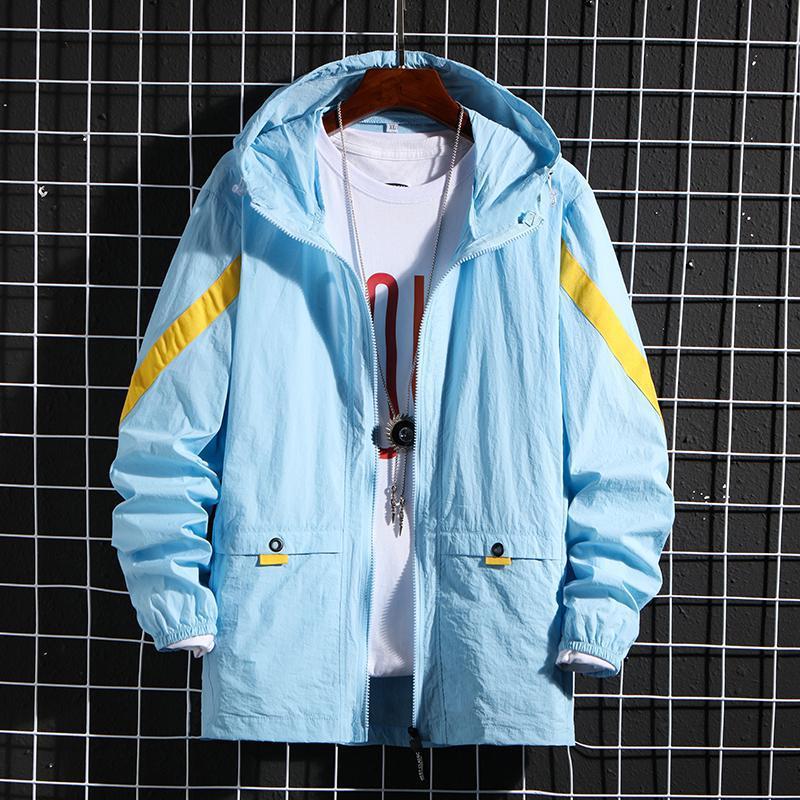 New Men's Skin Clothing Sports Hooded Jacket