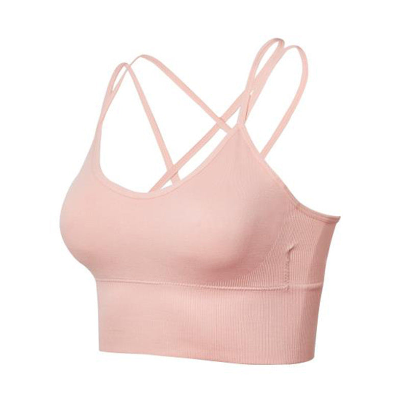 Cross Beauty Back Yoga Sports Bra Without Steel Ring - Zalixer