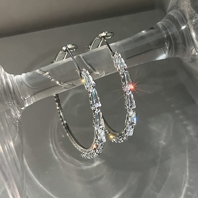 Womens Versatile Minimalist Hoop Earrings With A Premium High-end Vibe - Zalixer
