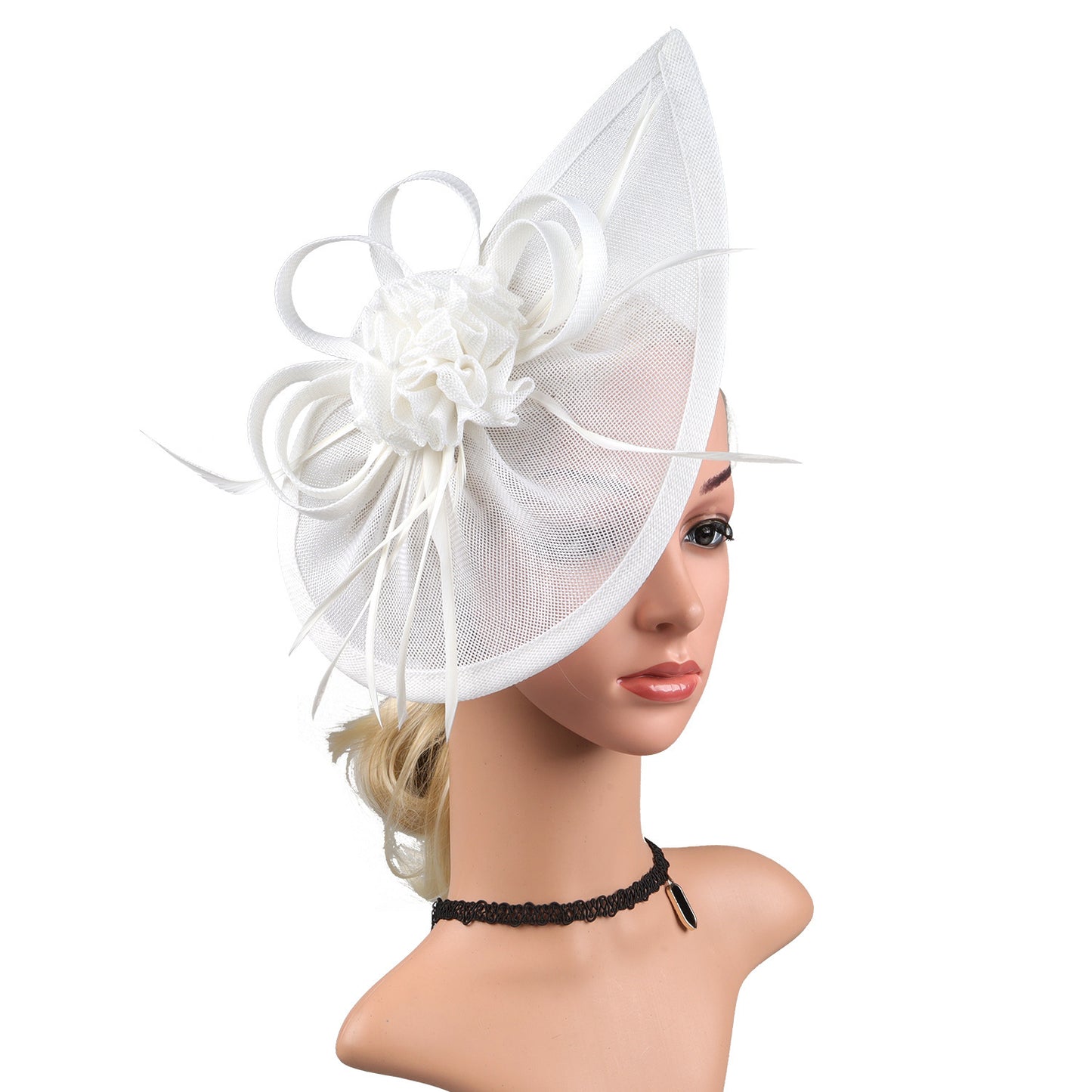 Linen Horse Racing Top Hat Hair Accessories - Zalixer
