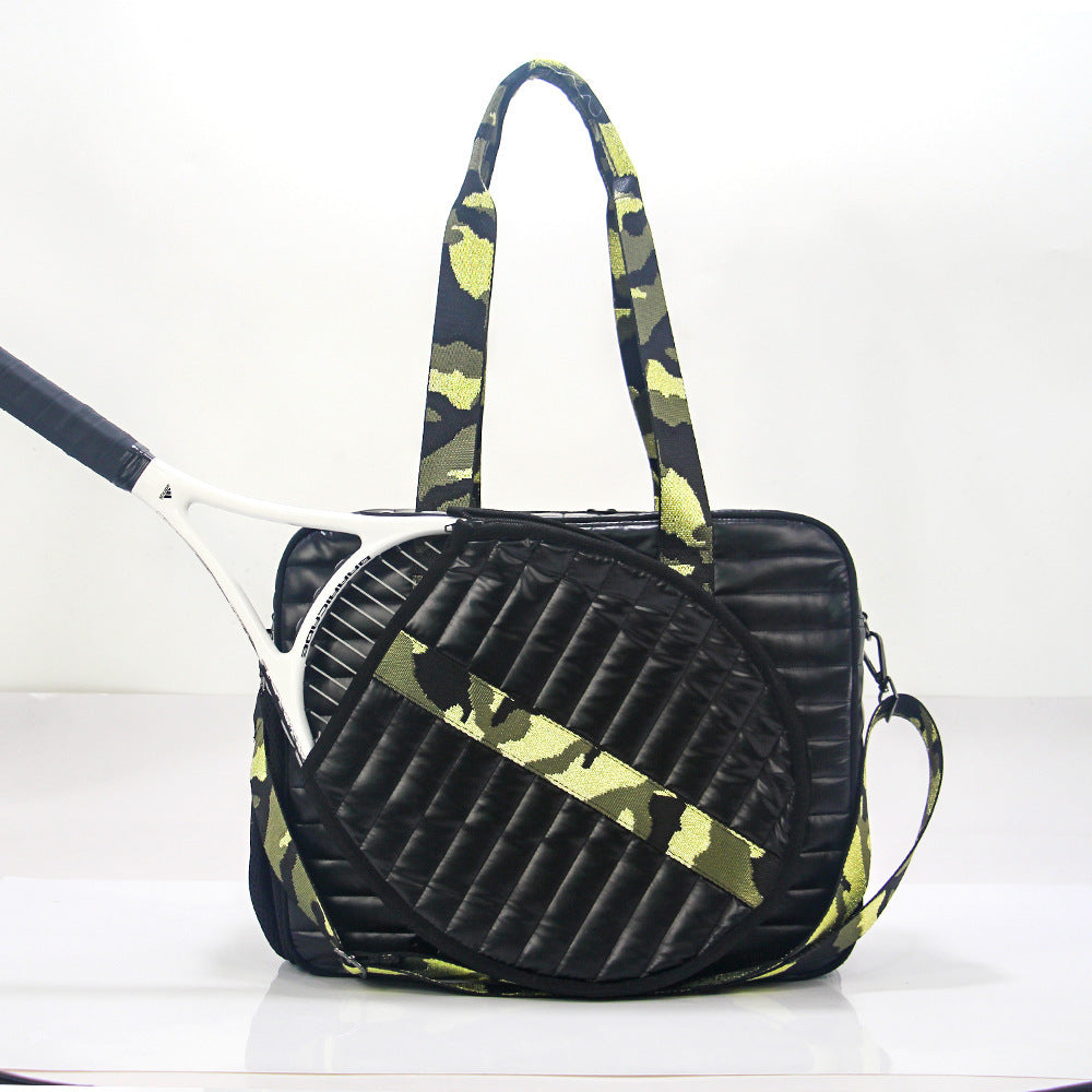 Fashion Striped Hand-carrying Crossbody Shoulder Tennis Pack