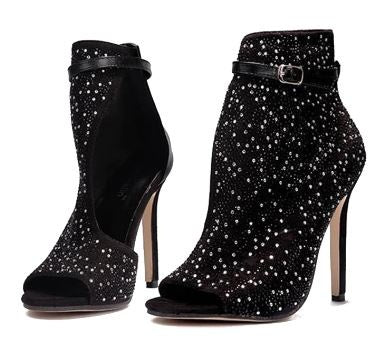 Fishbill Rhinestone Heels - Zalixer