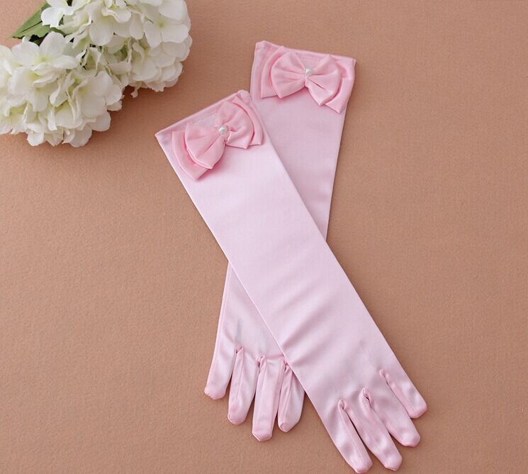 Mid Length Girls Wedding Gloves Accessories - Zalixer
