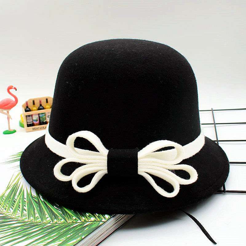 Retro Black And White Flower Fashion Hat Casual - Zalixer