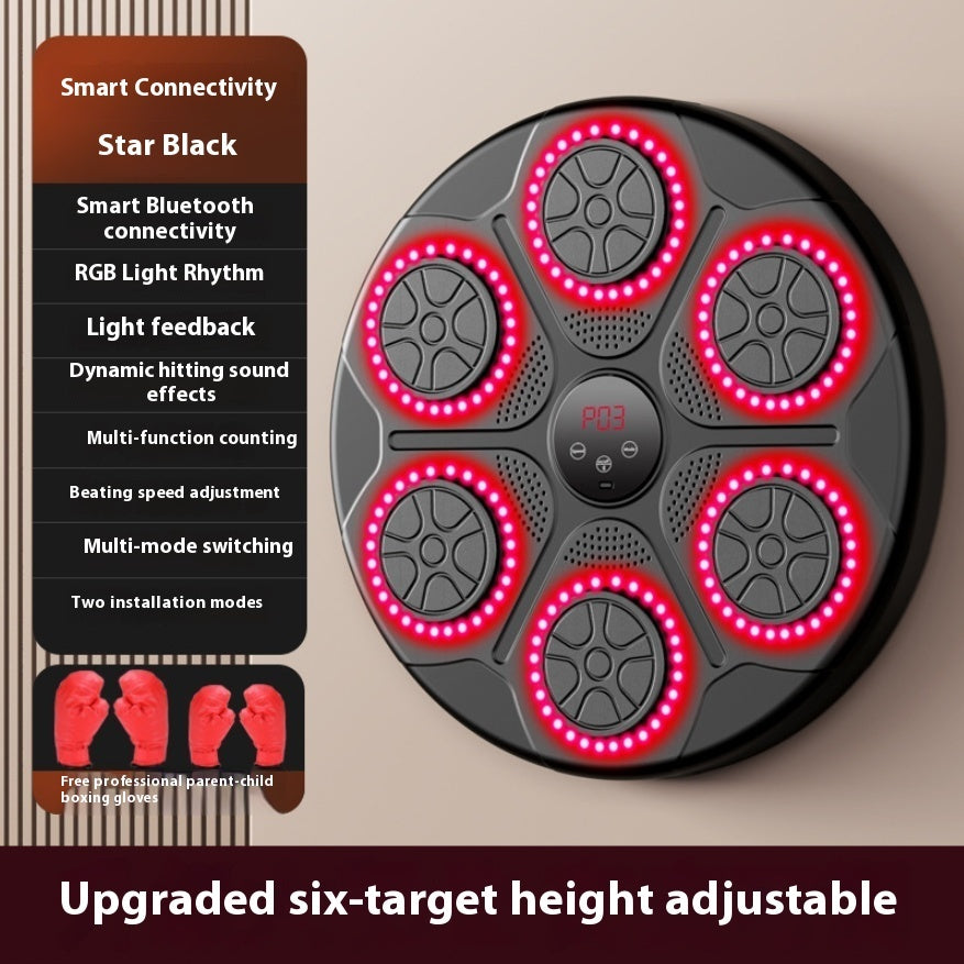 Music Boxing Machine Household With RGB Light Bluetooth-compatible Adults Mode Speed Adjustable For Indoor Kickboxing Karate Fitness Home - Zalixer