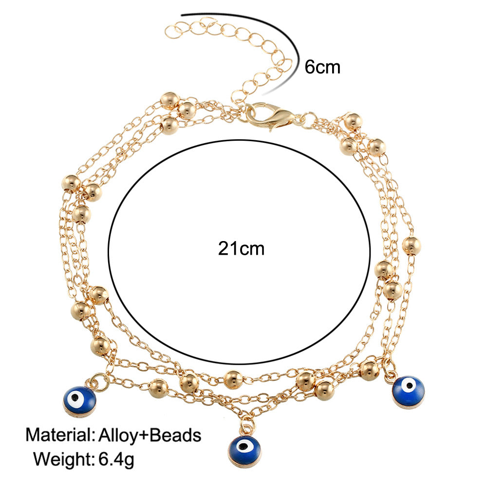 Foot jewelry bead chain beach anklet - Zalixer
