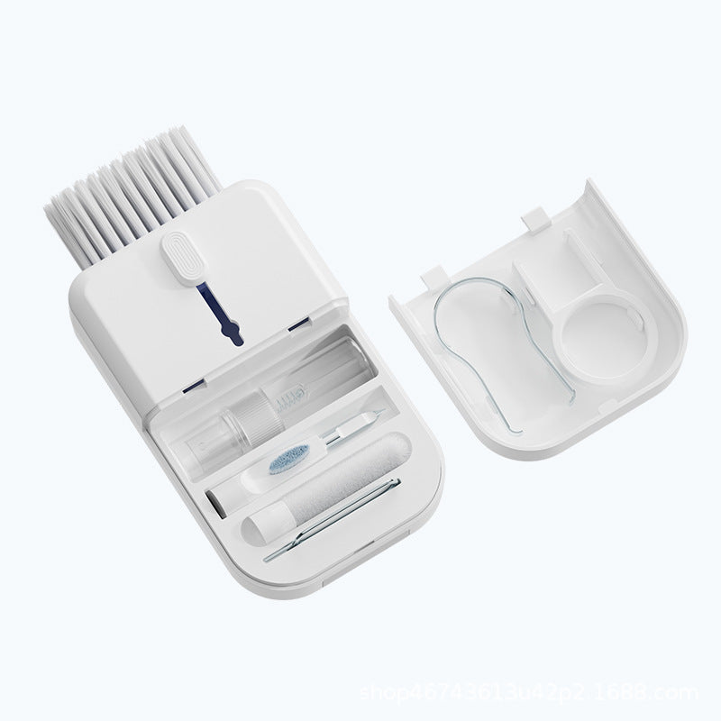 Portable 11 In 1 Multifunctional Cleaning Kit Computer Keyboard Cleaner Phone Screen Clean Tools Earphone Clean Brush With Storage Box - Zalixer