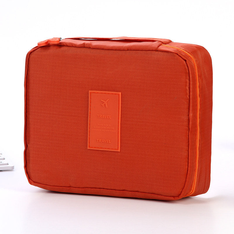 Portable Cosmetic Bag Waterproof Divider Multi-grid Pockets Toiletry Bags Travel Storage Handbags Women Make Up Bag - Zalixer