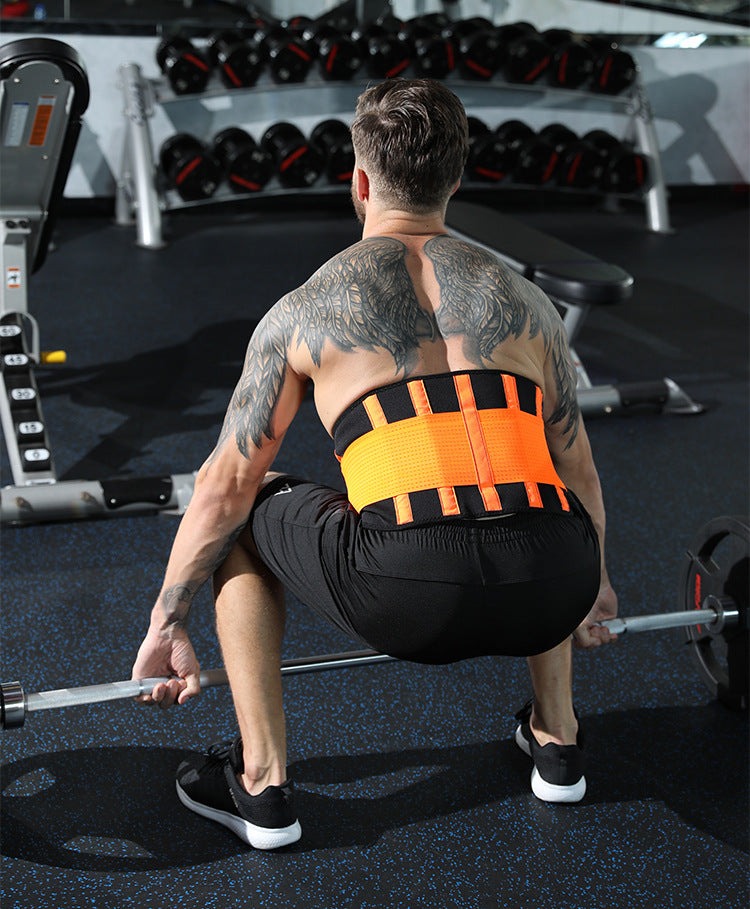 Sports Breathable Waist Belt Squat Strength Support Waist Training Fitness Weight Lifting Waist Posture Corrector - Zalixer