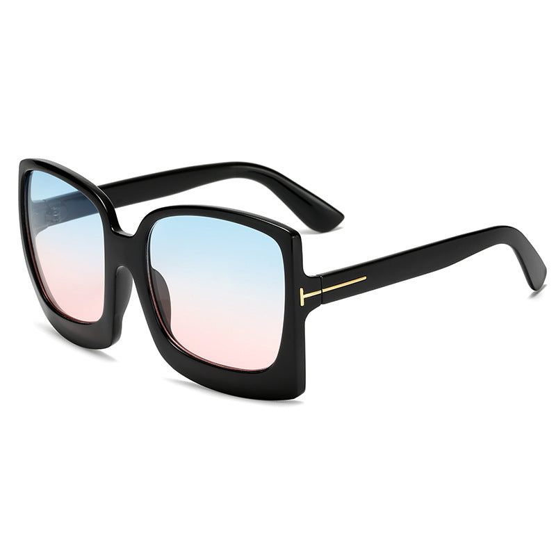 Leopard color large frame sunglasses - Zalixer