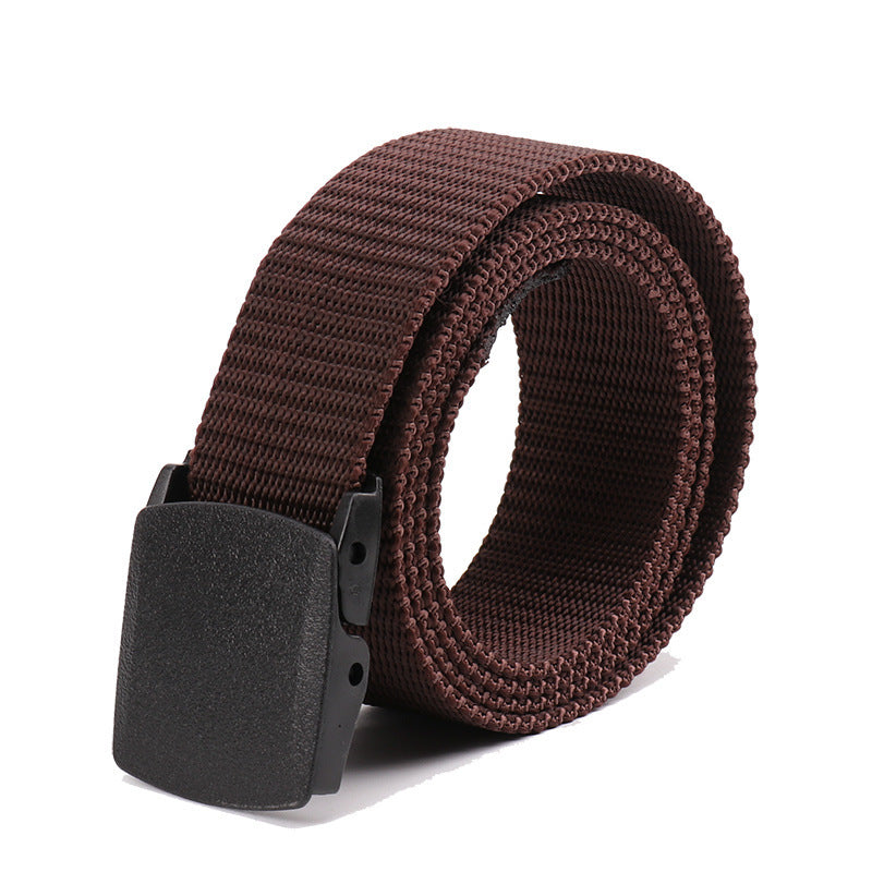 Men's Canvas Belt with Plastic Buckle