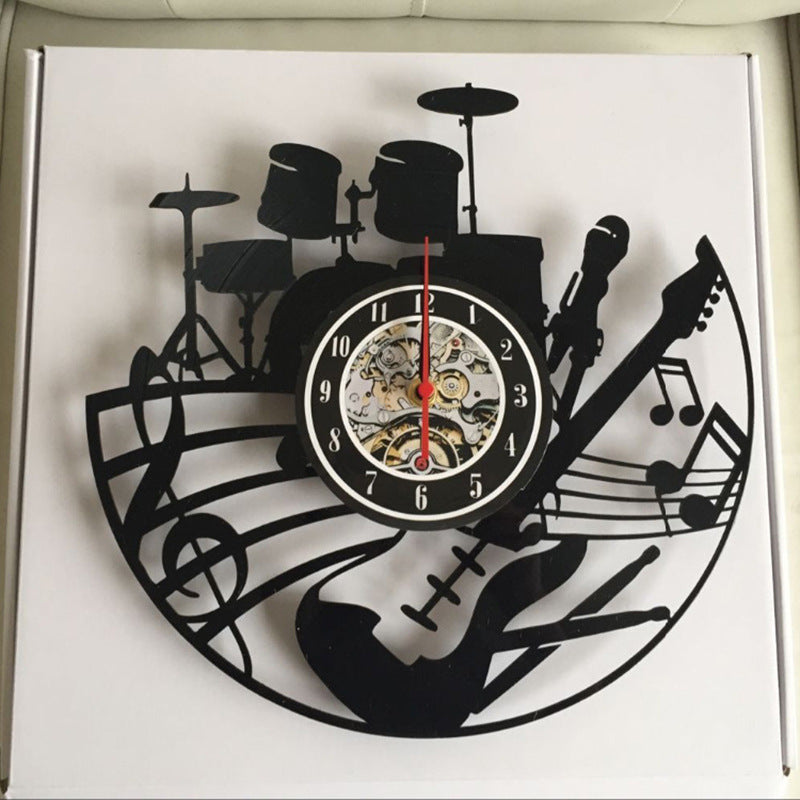 Vinyl Drum Set Vinyl Record Clock Digital Wall Clock