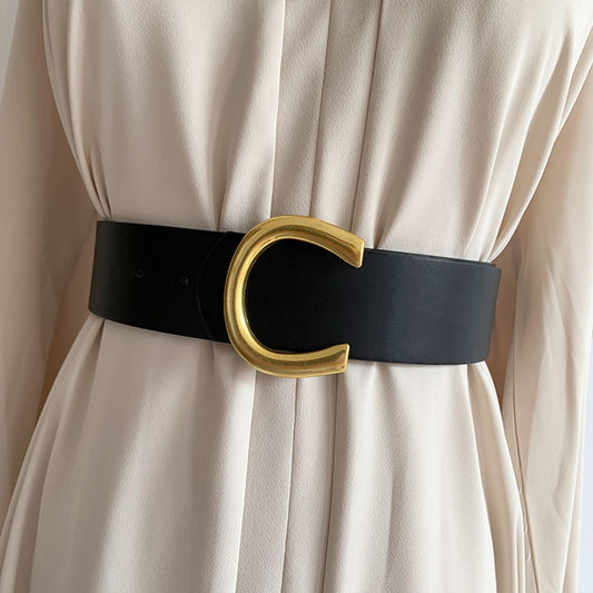Black Women's Accessories Female Wide Belt - Zalixer