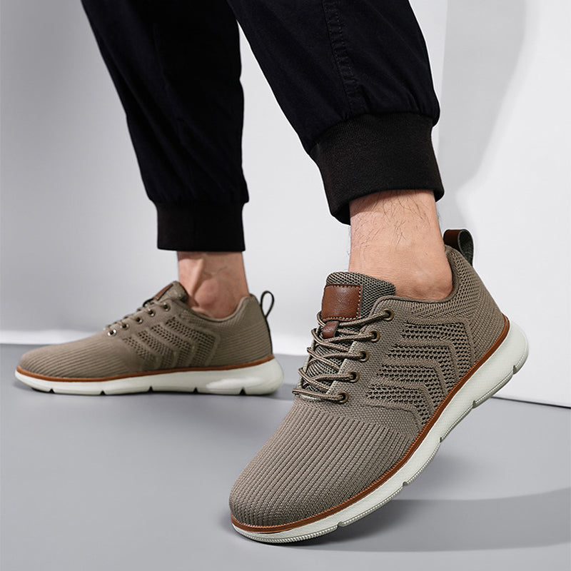 Fashion Lace-up Mesh Sneakers Casual  Flying Woven Walking Sports Shoes For Men - Zalixer