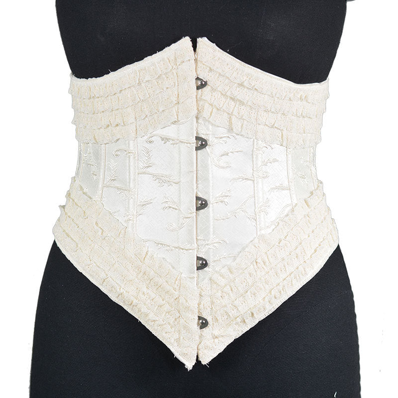 30cm Long 5-button Fishbone Lolita Lace Waist Seal - Zalixer