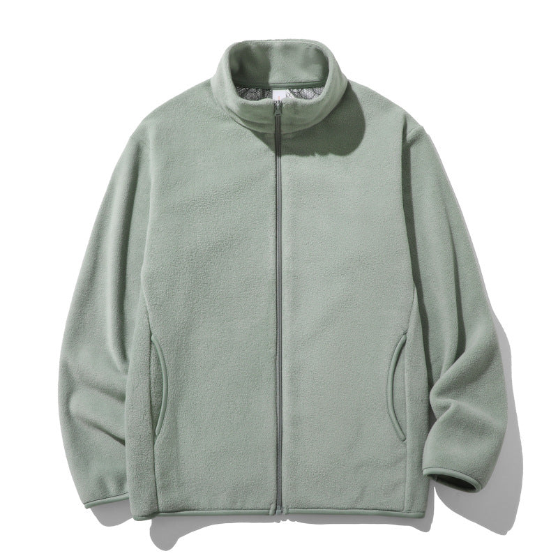 Mens StandUp Collar Fleece Jacket