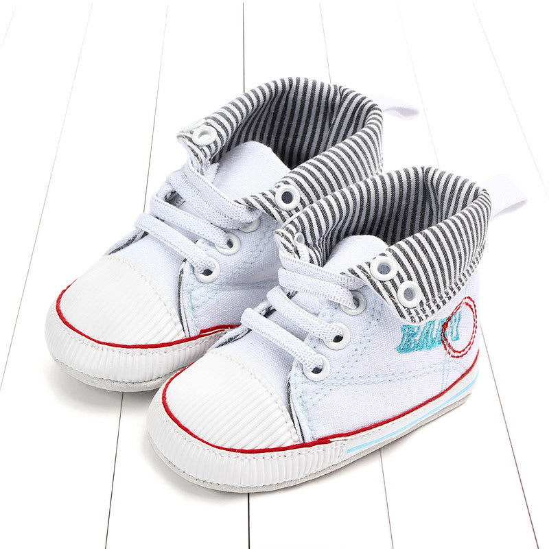 Cuffed striped baby shoes - Zalixer