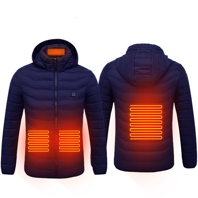 New Heated Jacket Coat USB Electric Jacket Cotton Coat Heater Thermal Clothing Heating Vest Men's Clothes Winter - Zalixer
