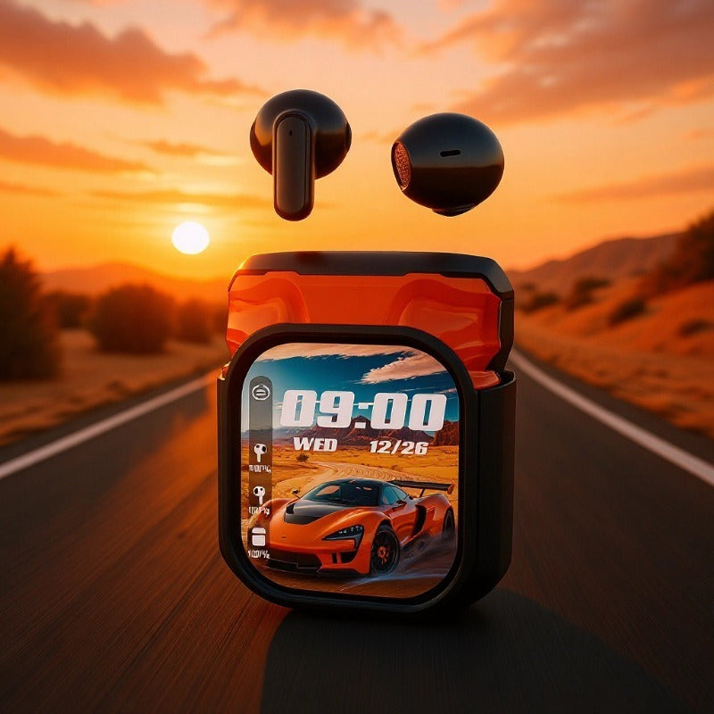 Smart Touchscreen True Wireless FourMic Call Noise-Canceling Bluetooth Earbuds - Zalixer